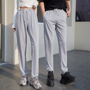 Ice Silk Summer Unisex Stretch Casual Track Pants